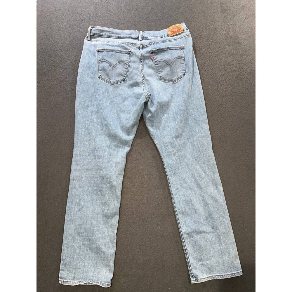 Levi's Classic Straight Jeans Womens 16 W Blue Light Wash Denim Stretch A010093 - Picture 7 of 11